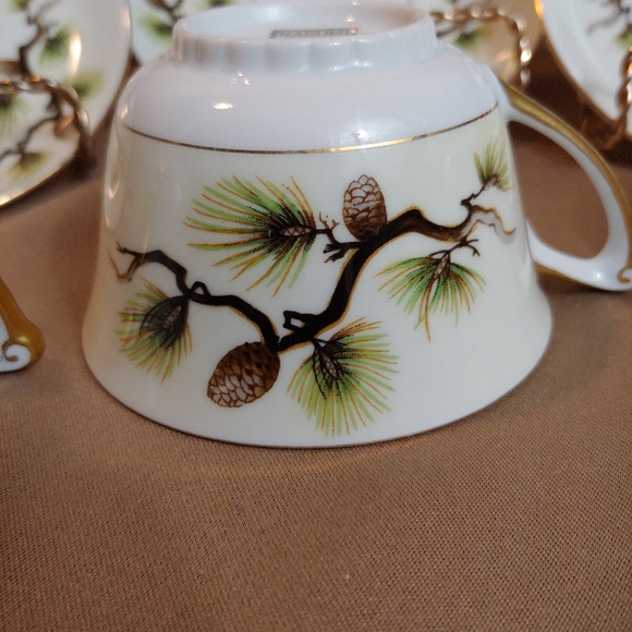 NARUMI SHASTA PINE 1958 TEA CUP & SAUCER LOT OF 3 - Picture 6 of 8